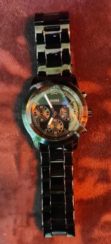GUESS Relógio Feminino Cronógrafo Tom Bronze