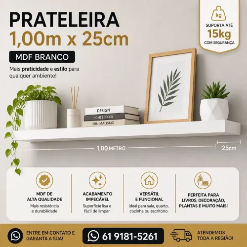 Prateleiras de suporte invisível