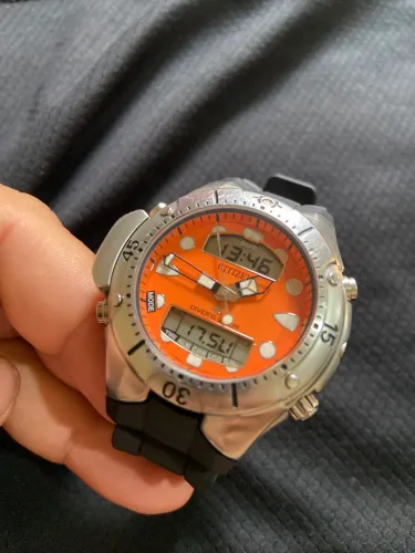 Citizen jp1060 laranja raridade