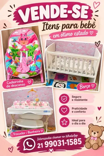 Itens para bebê em ótimo estado