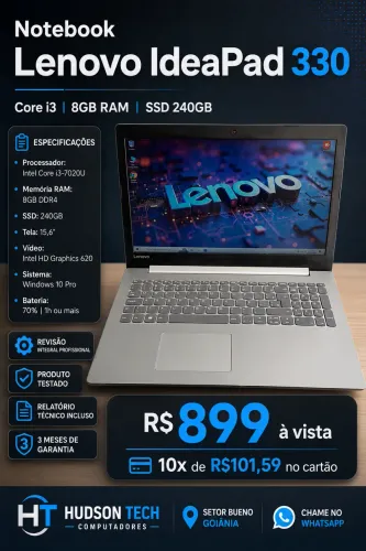 Notebook Lenovo  | Core i3 7ger | 8GB RAM | SSD 240GB