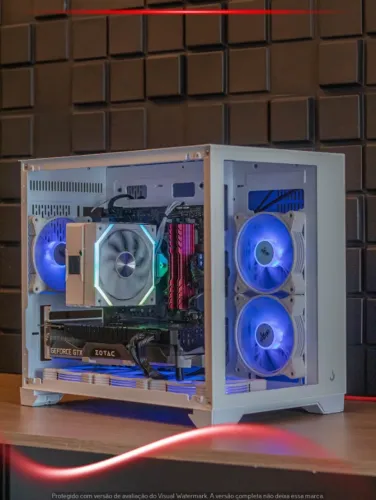 PC Gamer R5 5500, 16GB, SSD 500GB, GTX 1080 Ti 11GB, Gabinete Aquário, Fonte 650W
