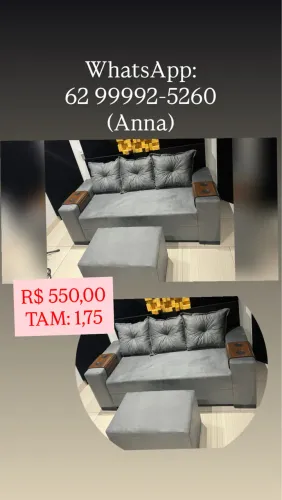 Sofá três lugares @
