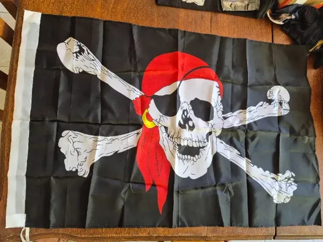 Bandeira pirata para moto ou decorativa