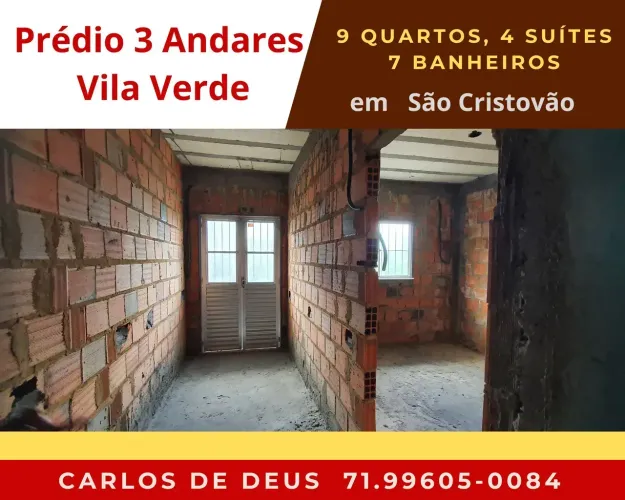 Imperdível Prédio 3 andares , 9 Quartos, 4 Suítes, 225m², localizado em Vila Verde, São C