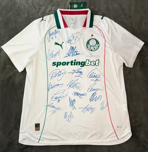 Camisa Palmeiras 2026 - Modelo jogador autografada - Gustavo Gomez