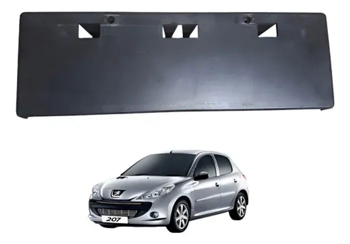 Suporte De Placa Dianteira Peugeot 207 Hatch 1.4 2011 Preto