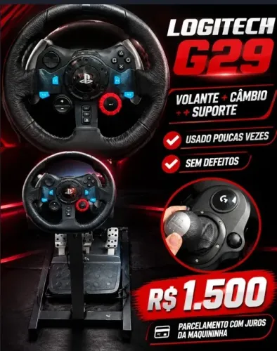 VENDO VOLANTE GAMER LOGITECH G29 COMPLETO