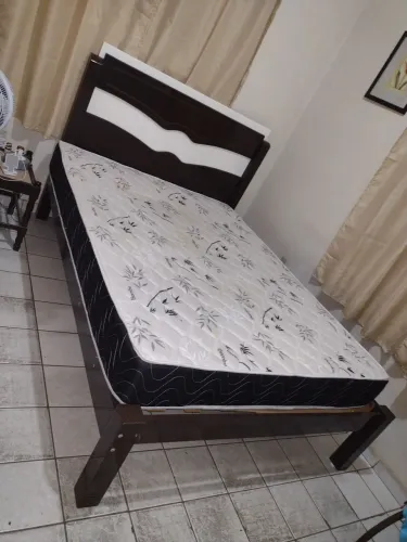 CAMA CASAL COM COLCHÃO