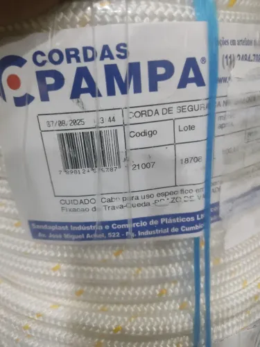 Corda de segurança NR 12