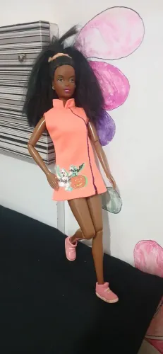 Boneca Barbie Negra Articulada Vintage