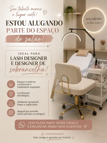 Alugo parte de salão de beleza