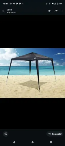 BARRACA/TENDA 3X3 GAZEBO, VENDO POR R$ 200,00 ou troco num aparador de grama