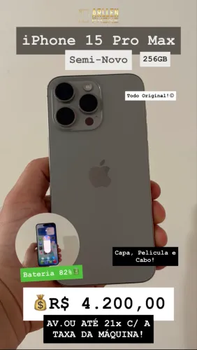 iPhone 15 Pro Max 256GB Todo Original