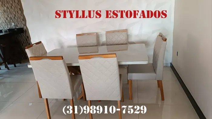 Mesa de luxo com 6 cadeiras