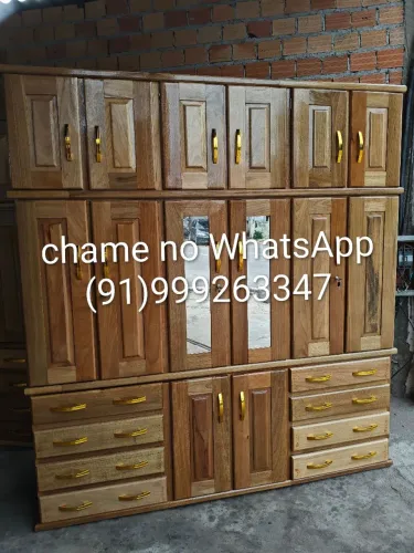 Guarda roupa de madeira novo frete grátis