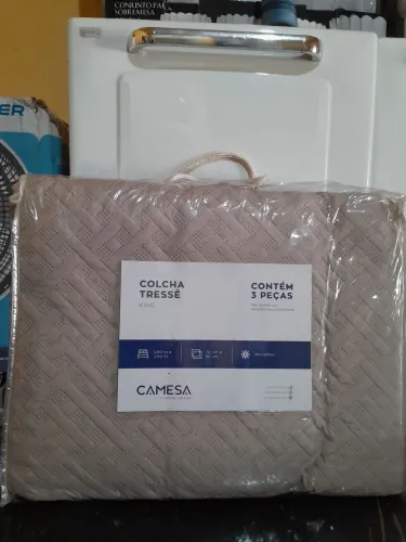 Colcha Tressê King Camesa 3 Peças - Nova na Embalagem