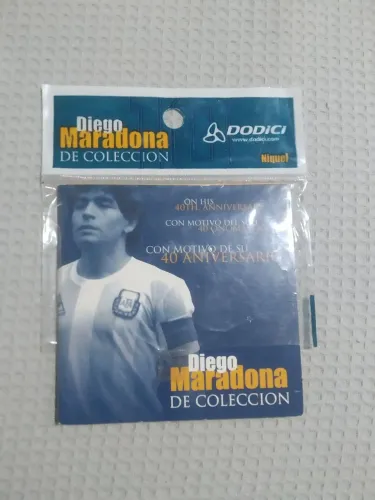 Moeda comemorativa 40 aniversário Diego Maradona