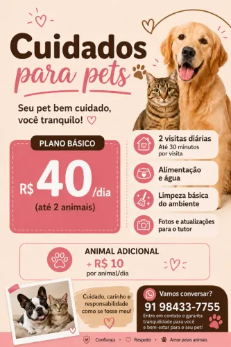 Pet sitter (Cuidador de pet)