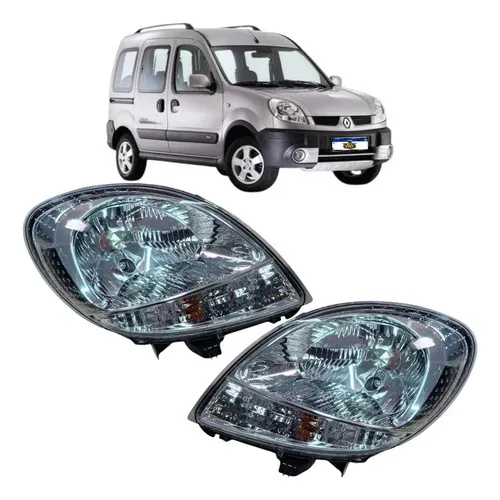 Par Farol Renault Kangoo 2008 A 2018 Cromado Ambos Lados
