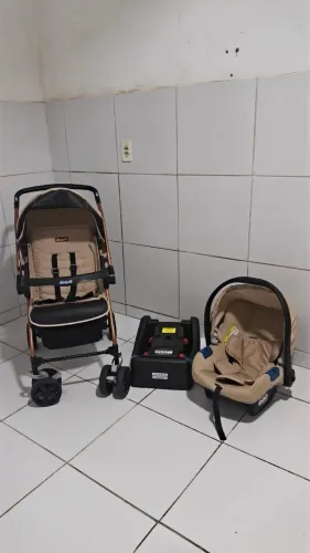 Carrinho de bebê Burigotto Rio K + Bebê Conforto + Base Carro