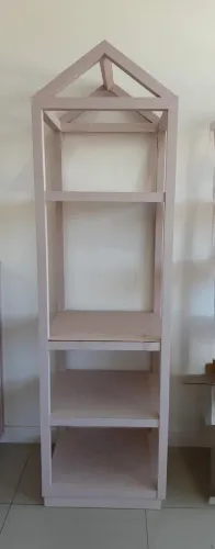 ESTANTE ROSA CHÁ - MDF - TORRE CASINHA