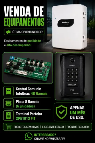 CENTRAL DE INTERFONE INTELBRAS 48 RAMAIS.