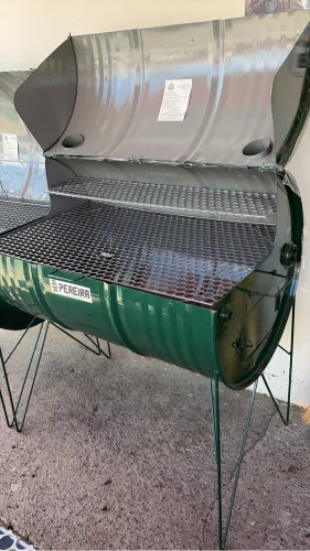 Churrasqueira grande 2 grelhas de inox