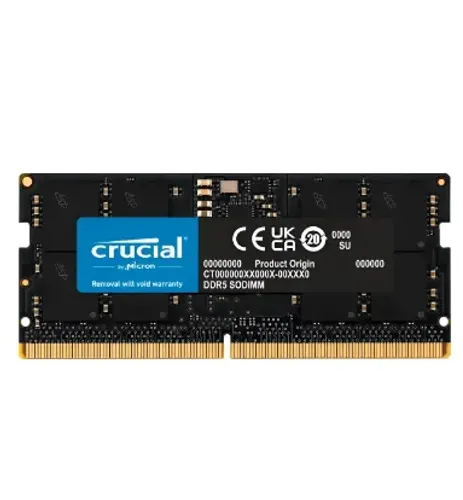 Memória Ram Para Notebook 16gb Ddr5 4800mhz Cl40 Sodimm Crucial Ct16g48c40s5 Preto Memóri