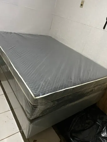 Cama box casal com colchão de espuma D,45 com garantia de 2 anos 