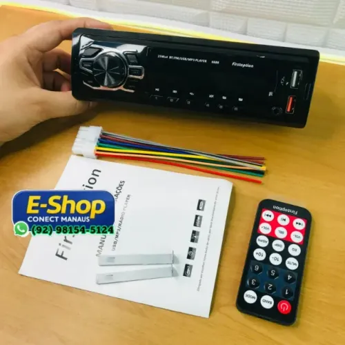 Som Automotivo Bluetooth, Pen Drive, Rádio - Entrega Gratis