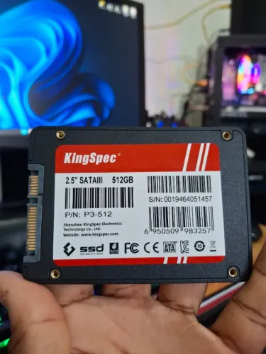SSD Kingspec 512 gigas saude 100%