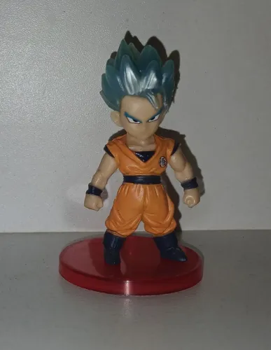 BONECO ACTION FIGURE MINIATURA DRAGON BALL GOHAN SUPER SAIYAJIN BLUE AZUL