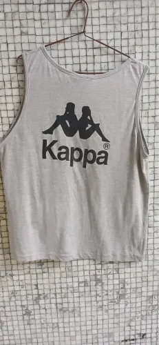 regata kappa vasco da gama 1995, tamanho m, na cor cinza. original .