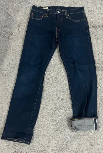 Levis 511 Selvedge Premium calça Slim jeans azul escuro