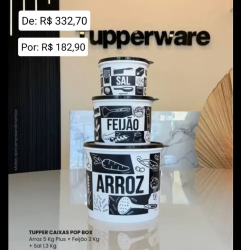 Conjunto Armazenamento tupperware