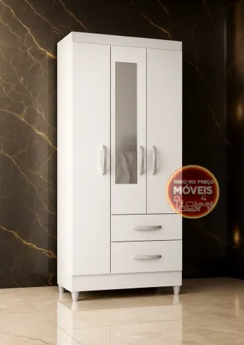 Tudo no preço móveis - guarda roupa solteiro 4 portas