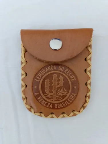 Porta-níquel/moeda em couro Recife
