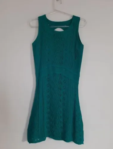 Vestido tricot verde tam.m