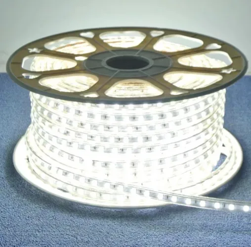30 Metros Fita Mangueira Led 5050 Branco Frio 220v de + Fonte de Alimentar