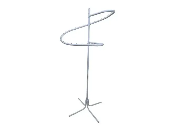 Arara caracol espiral desmontável em metal branco