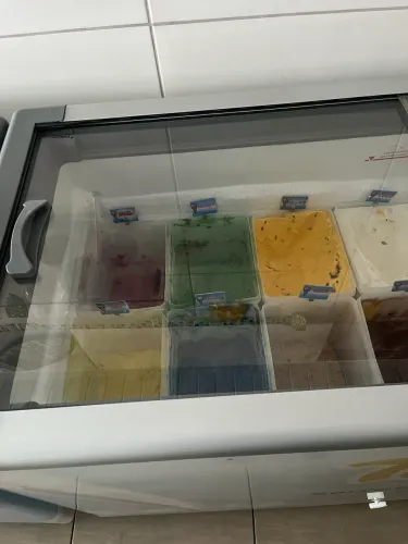 Freezer tampa de vidro 
