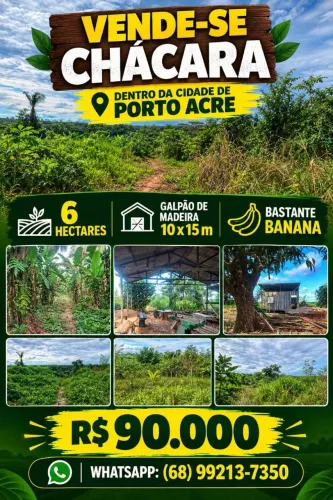 Chácara 6 hectares - Porto acre sede