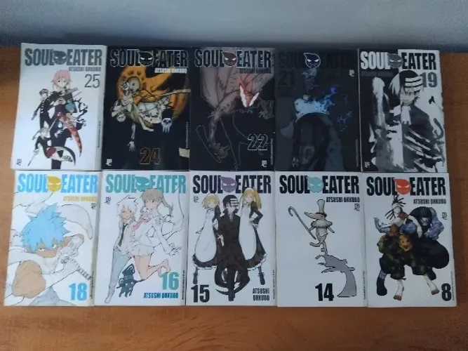 Manga Soul Eater vols. 25, 24, 22, 21, 19, 18, 16, 15, 14, 8