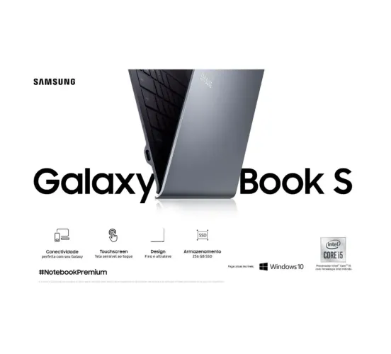 Notebook Samsung Galaxy Book S na Caixa