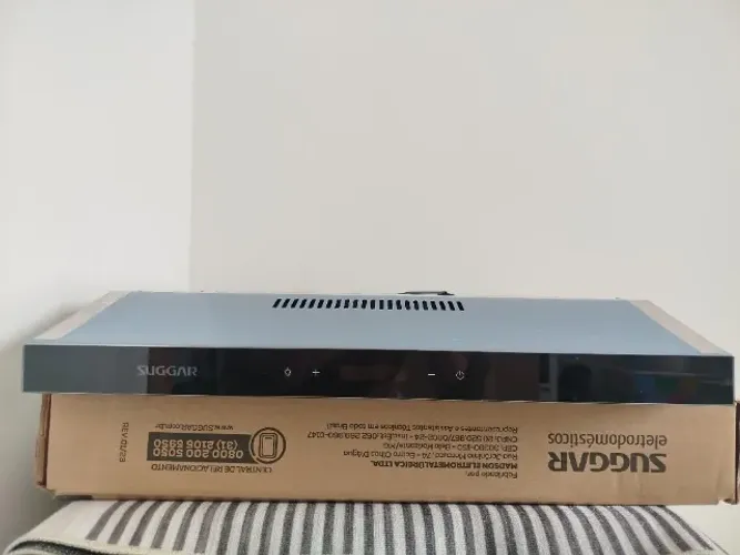 Depurador de ar slim touch 60 cm preto 220v. Sem avarias.