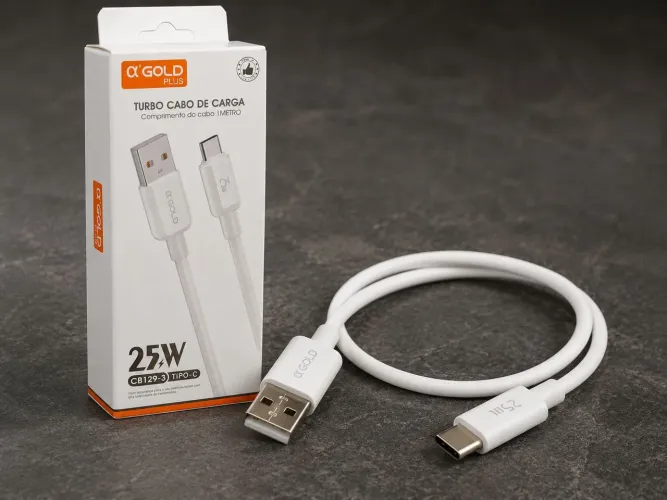 Cabo Turbo USB Para Tipo C Gold CB129-3