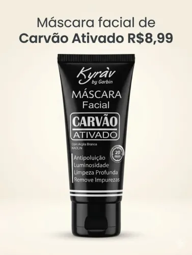 Máscara Facial de Carvão Ativado