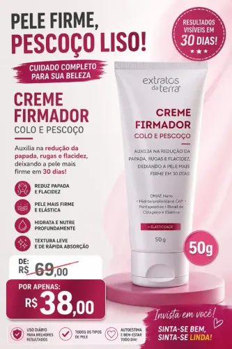 creme firmador colo e pescoço