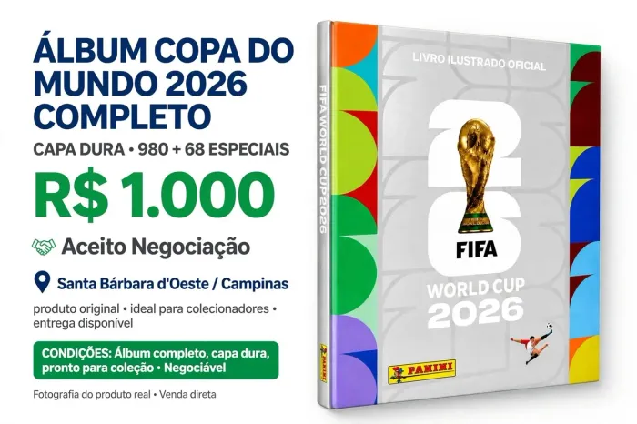 Álbum Copa 2026 Completo - Capa Dura